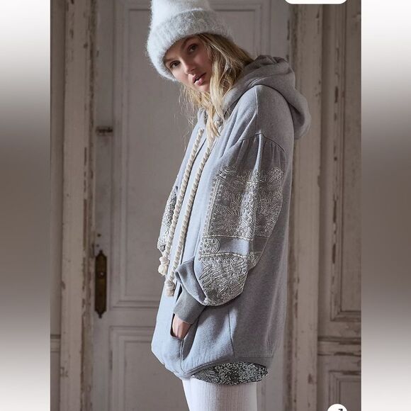 Free People Tops - Free People Encrusted Sweatshirt
